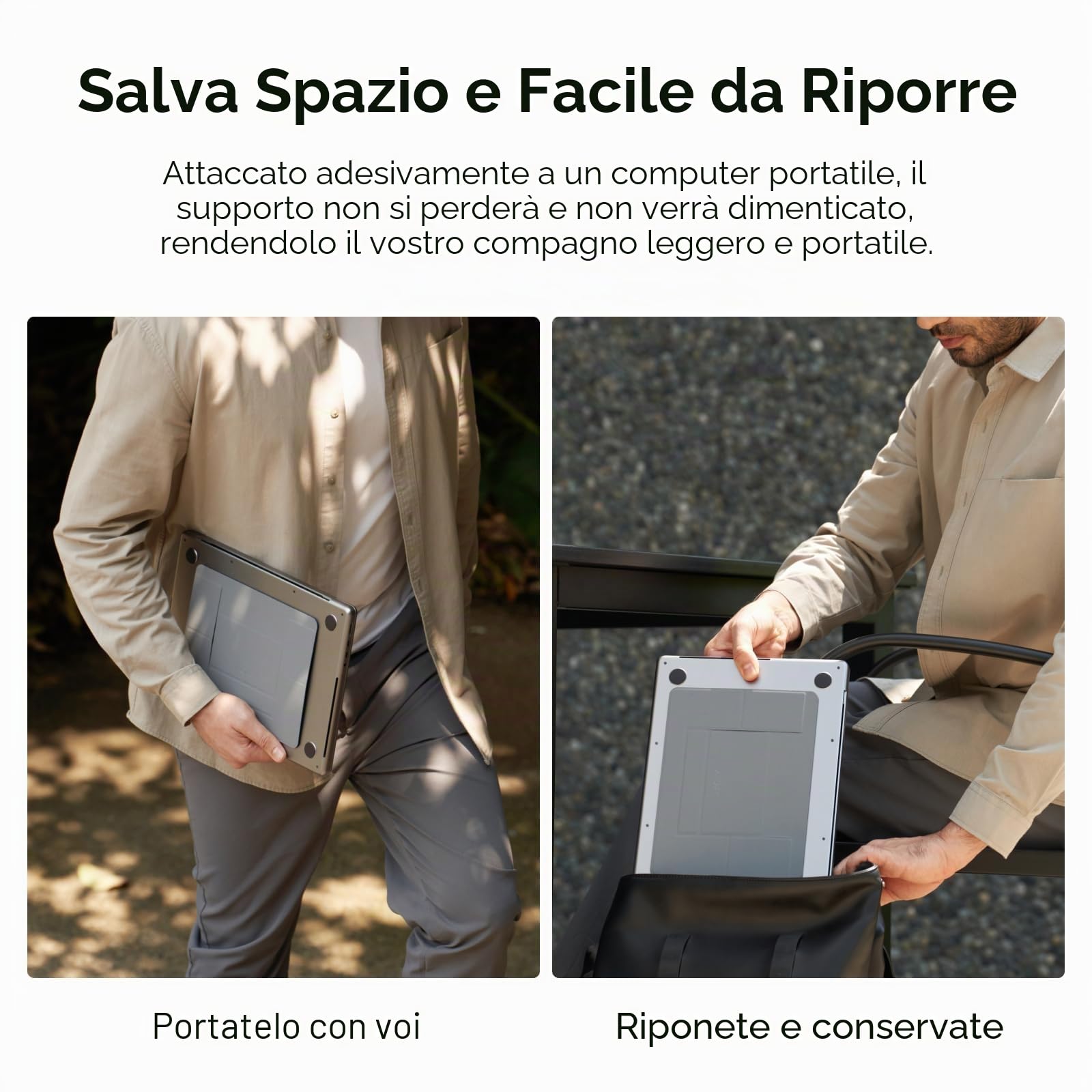 MOFT Invisible Series supporto laptop 15.6" grigio stellato adesivo
