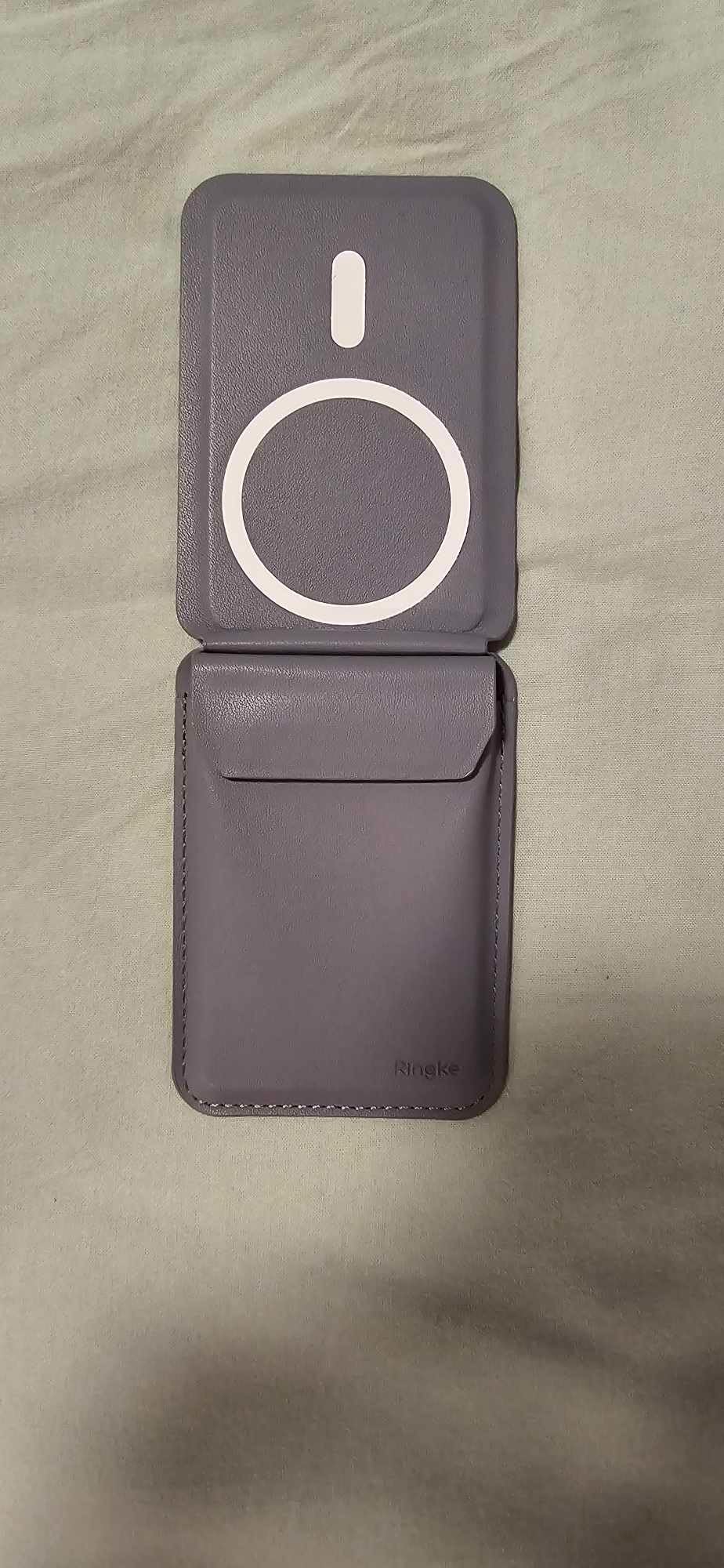 Ringke Stand Wallet Portafoglio Magnetico Pelle 3 Carte Grigio