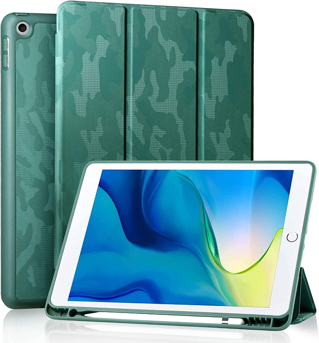 Redpepper iPad 10.2 Cover Nera Pelle Stand Porta Matita