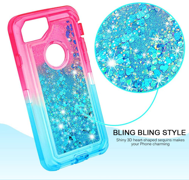 Redpepper iPhone 8/7/SE cover liquid glitter antishock 4.7"