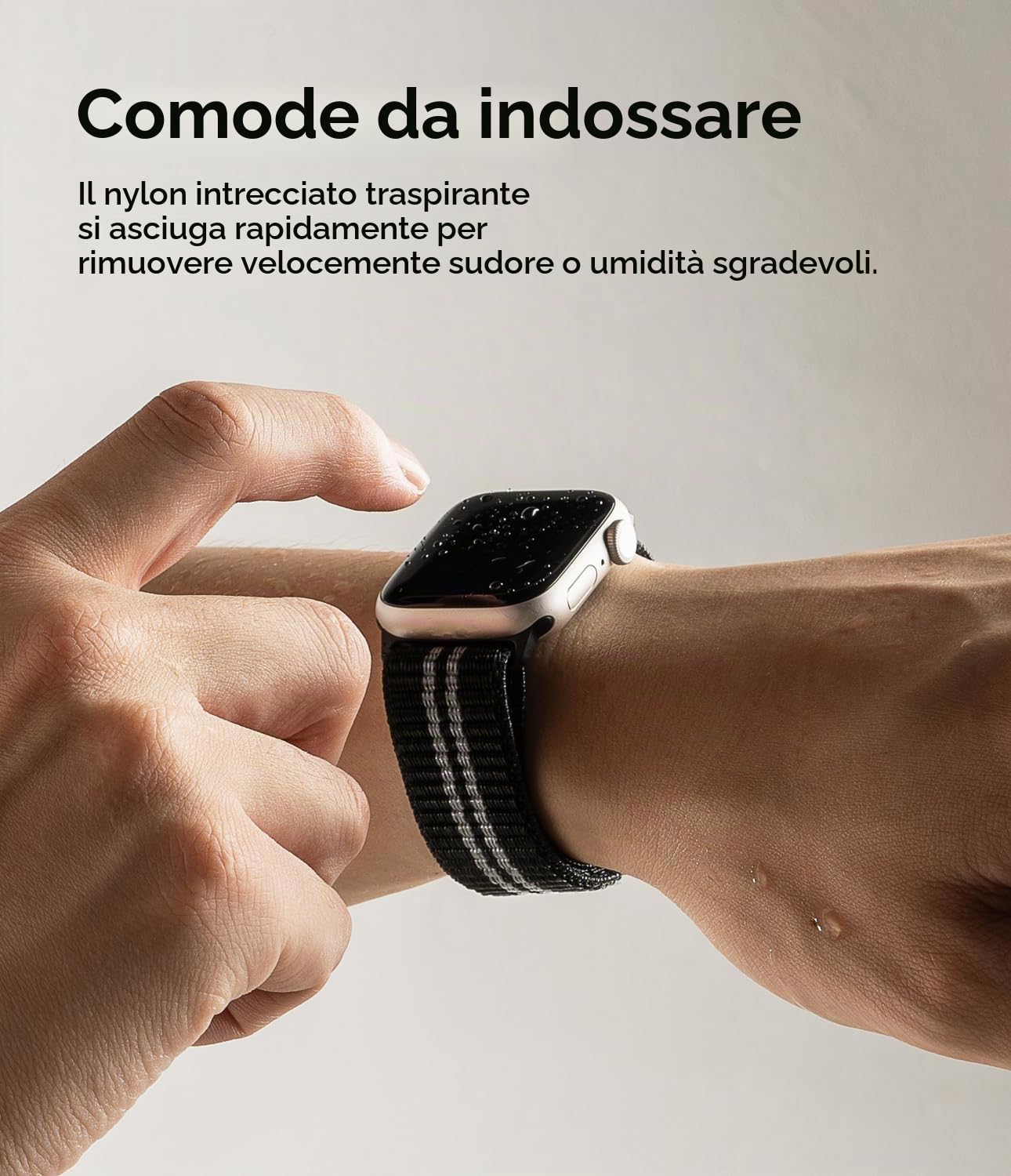 Ringke Sports Air Loop Cinturino Watch 42mm Nero Nylon