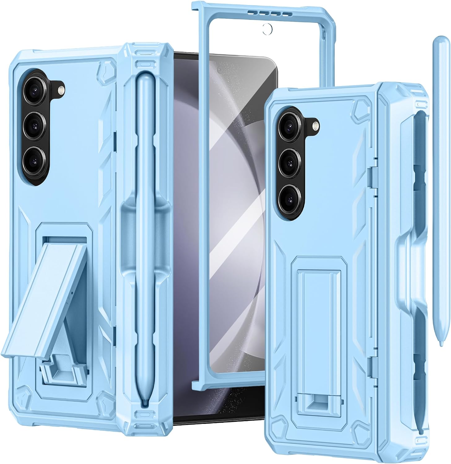Redpepper Galaxy Z Fold 5 Custodia Nera Militare Stand