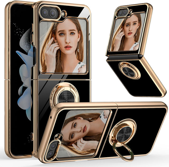 Redpepper Galaxy Cases Z Flip 5 cover anello stand bianca
