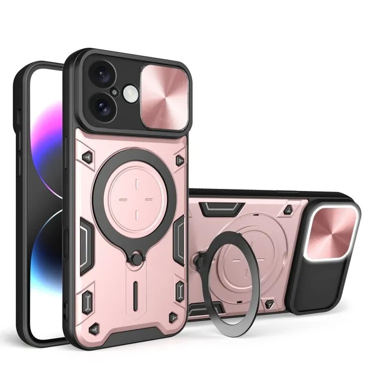 Redpepper CD Texture Custodia iPhone 16 Coprilente Scorrevole Nera
