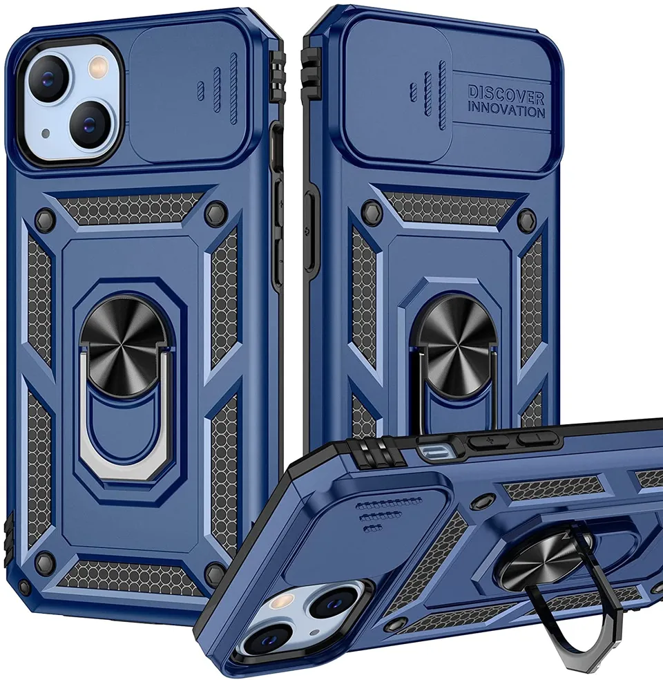Redpepper iPhone 13 custodia blindata camera scorrevole con stand