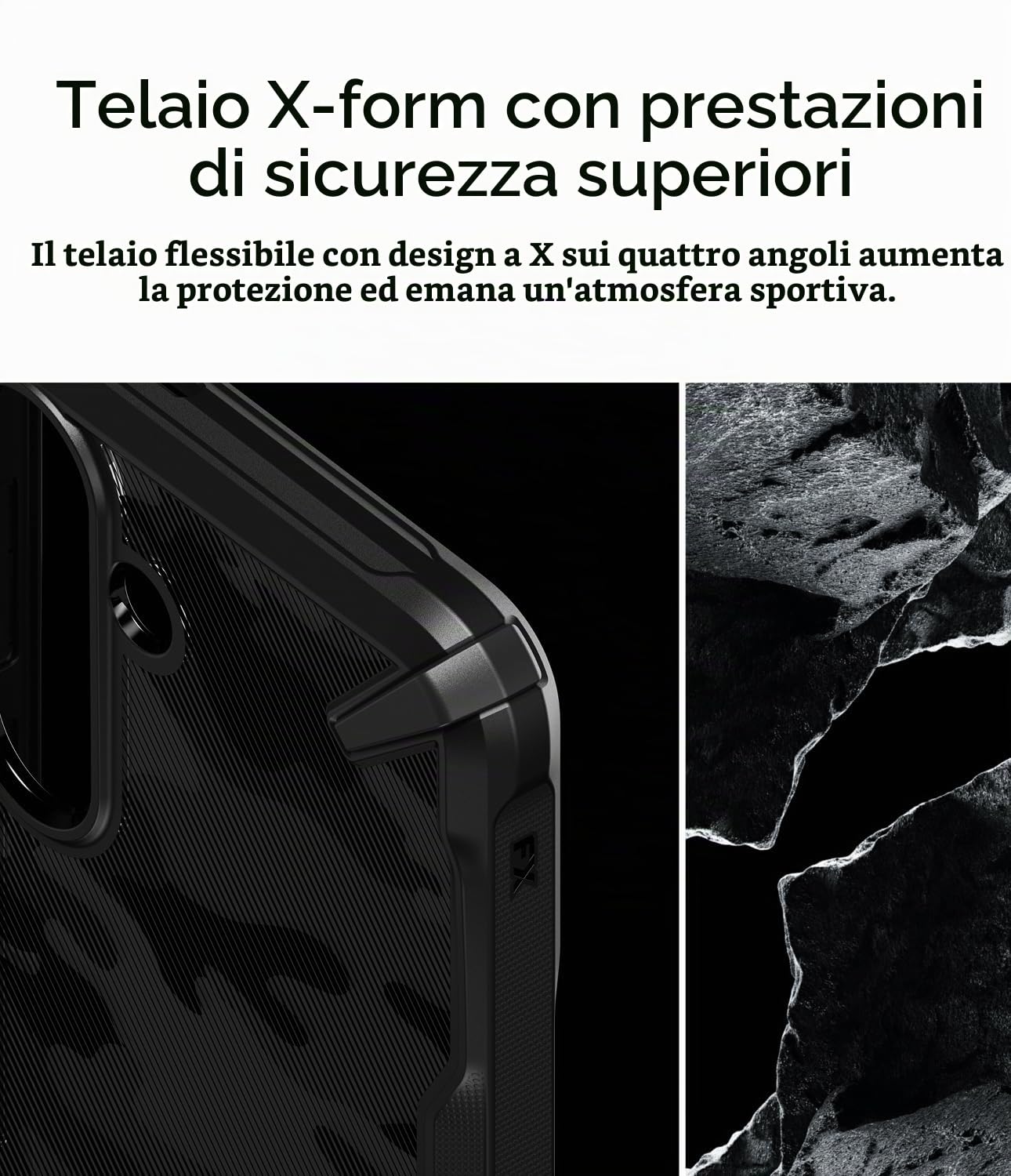 Ringke Fusion-X Cover Galaxy S25 Mimetica Camo Black