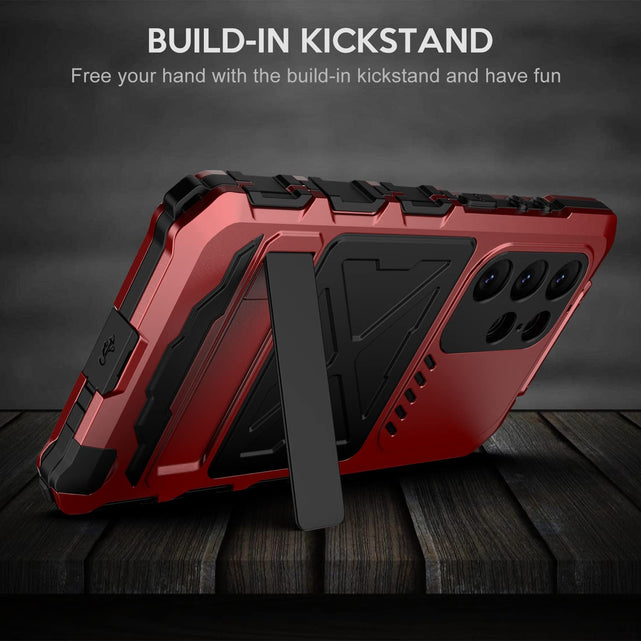 Redpepper Galaxy Cases S23 Ultra custodia metallo heavy duty stand