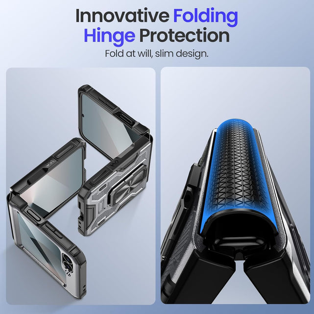 Redpepper Galaxy Z Flip 6 cover anello blu pellicola