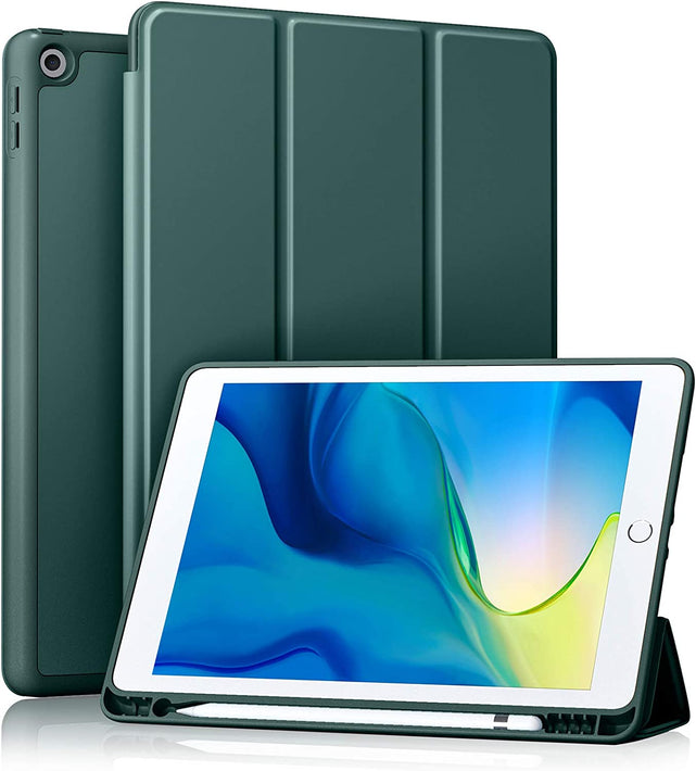 Redpepper iPad 10.2 Cover Nera Pelle Stand Porta Matita