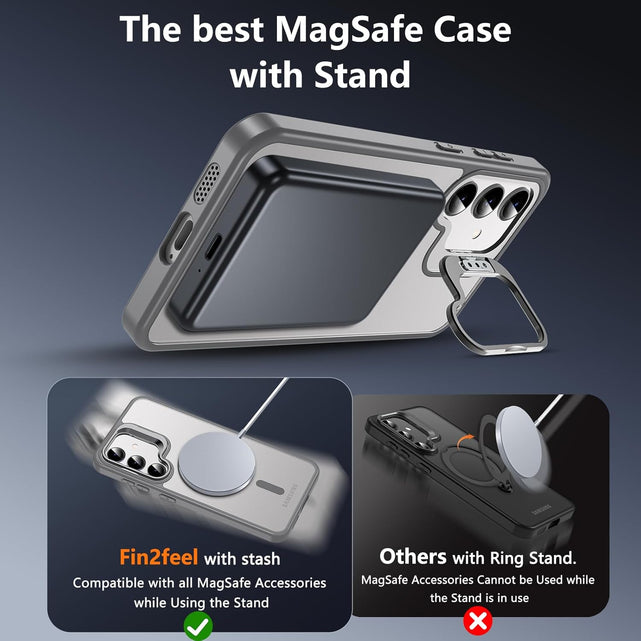 Redpepper S25 Cover Nera Magnetica con Supporto