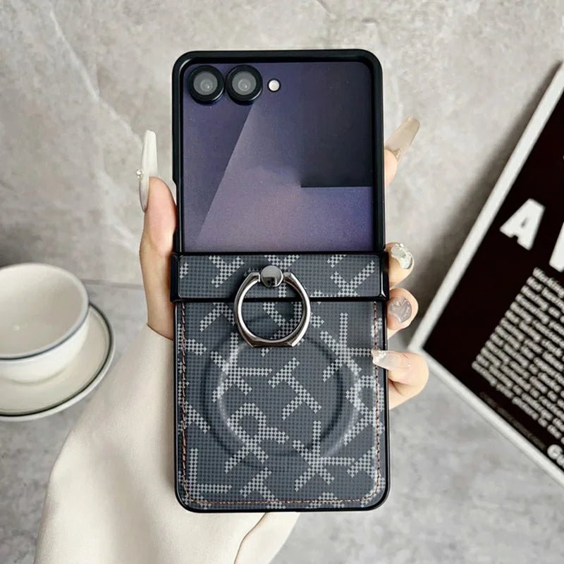 Redpepper Z Flip 8 cover pelle anello kickstand