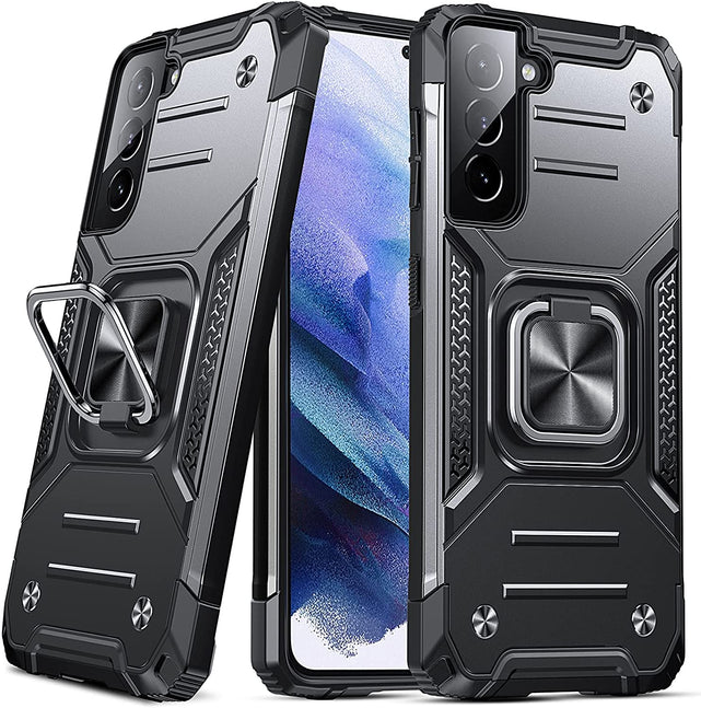 Redpepper Galaxy S21 Plus Cover Anello Stand nera
