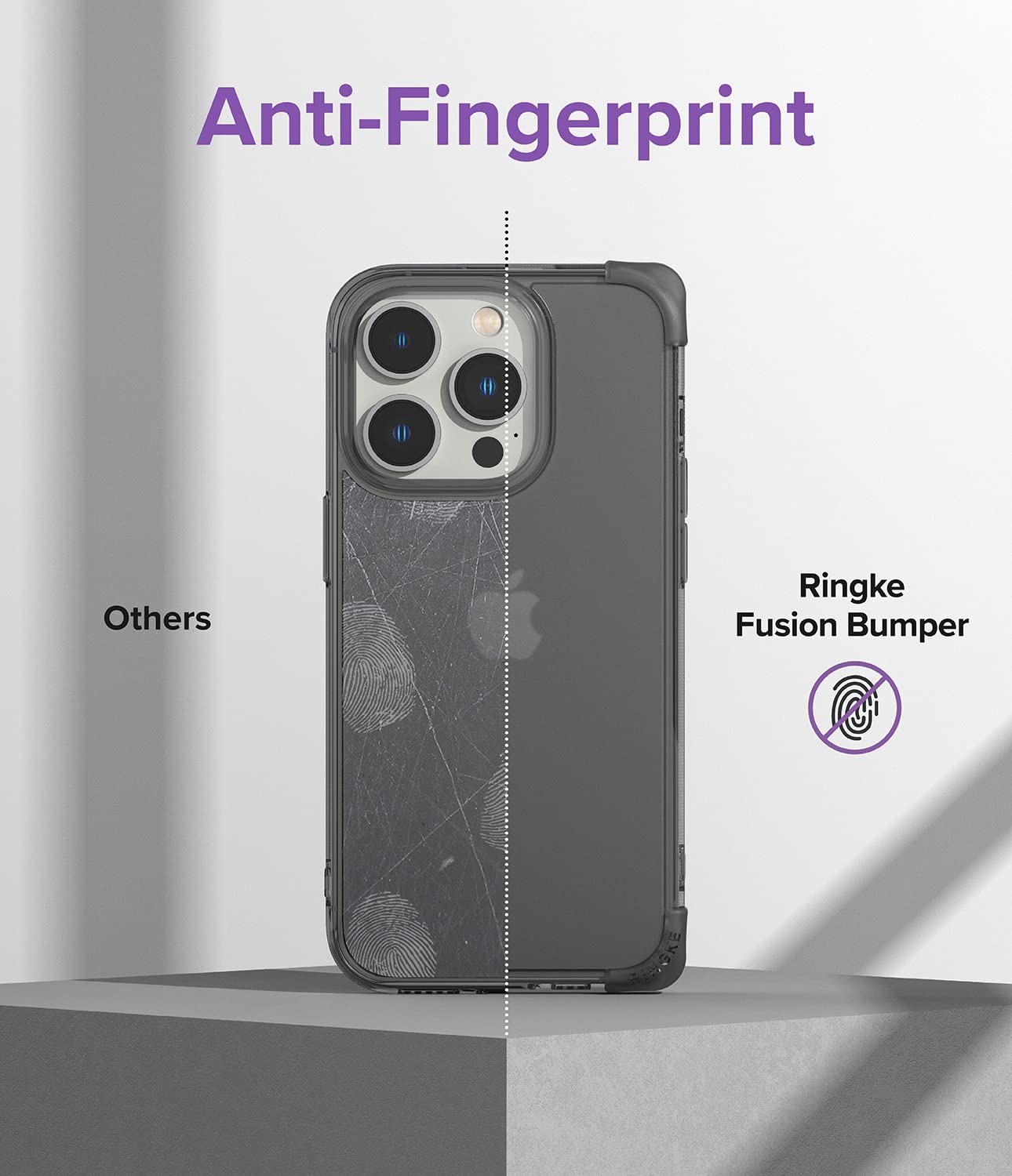 Ringke Fusion Bumper Cover iPhone 14 Pro Nera Matte Opaca