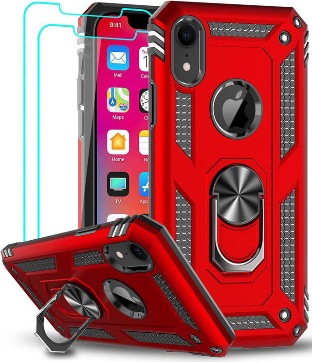 Redpepper iPhone XR Cover Rossa Anello Antiurto 6.1"