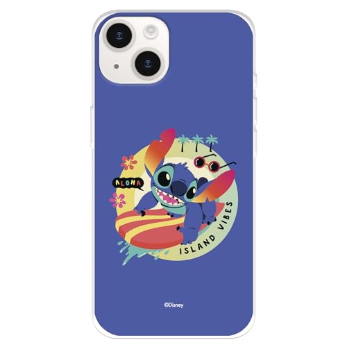 La Casa de las Carcasas Stitch custodia iPhone 15 Plus sfondo blu