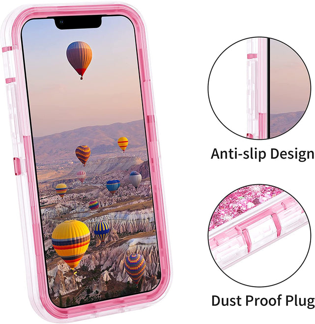 Redpepper iPhone 13 Cover Glitter Liquida 3D Brillantini