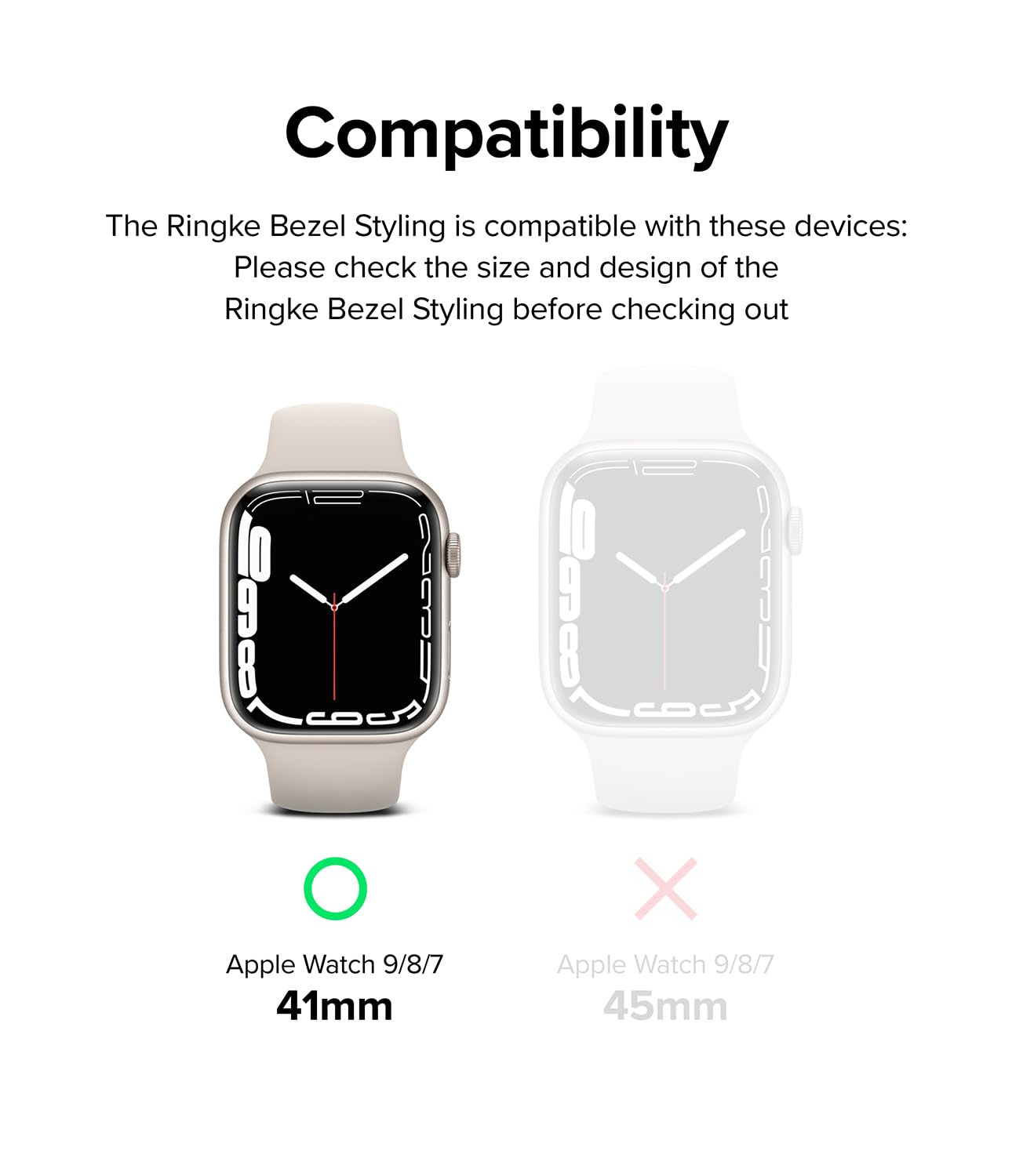 Ringke Bezel Styling 41-03 Ghiera Apple Watch 41mm Nera Acciaio