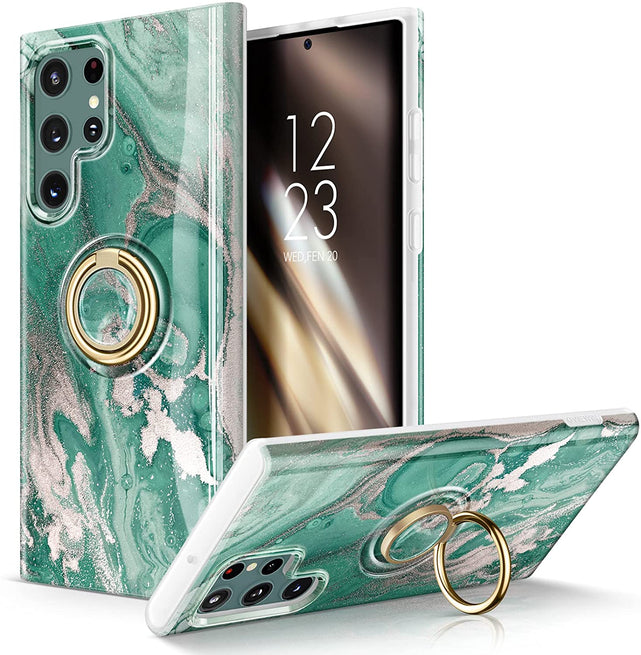 Redpepper Galaxy Cases S22 Ultra cover marmo con anello