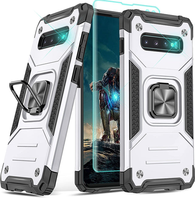 Redpepper Galaxy S10 Plus Cover Antiurto con Stand Metallo
