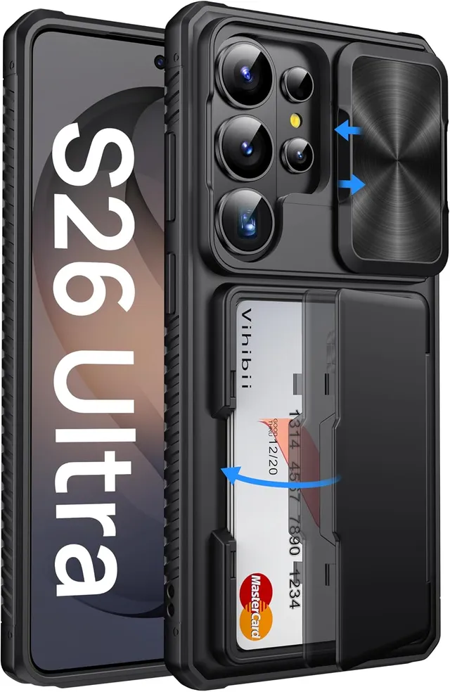 Redpepper Galaxy S26 Ultra Custodia Wallet RFID Nera