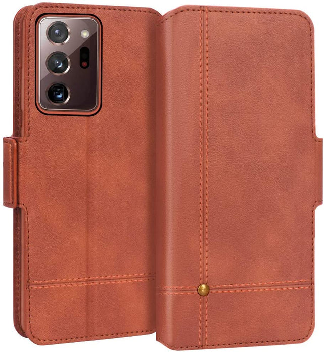 Redpepper Note 20 Ultra Cover Pelle Portafoglio Stand