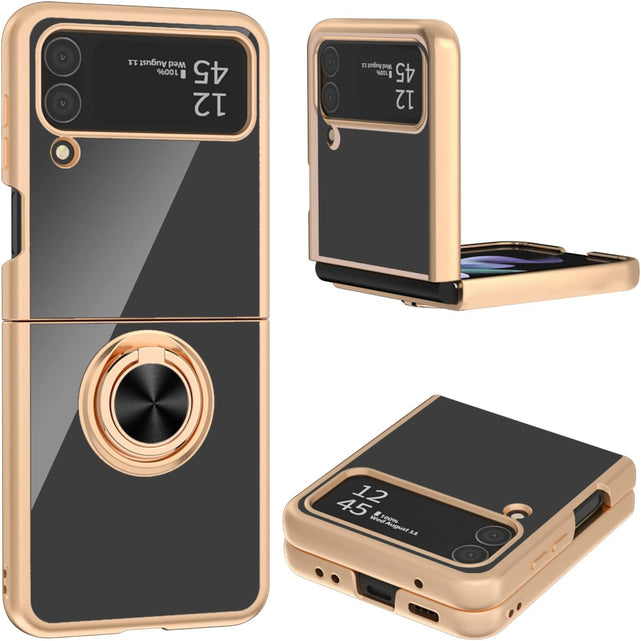Redpepper Galaxy Cases Z Flip 5 cover anello stand bianca