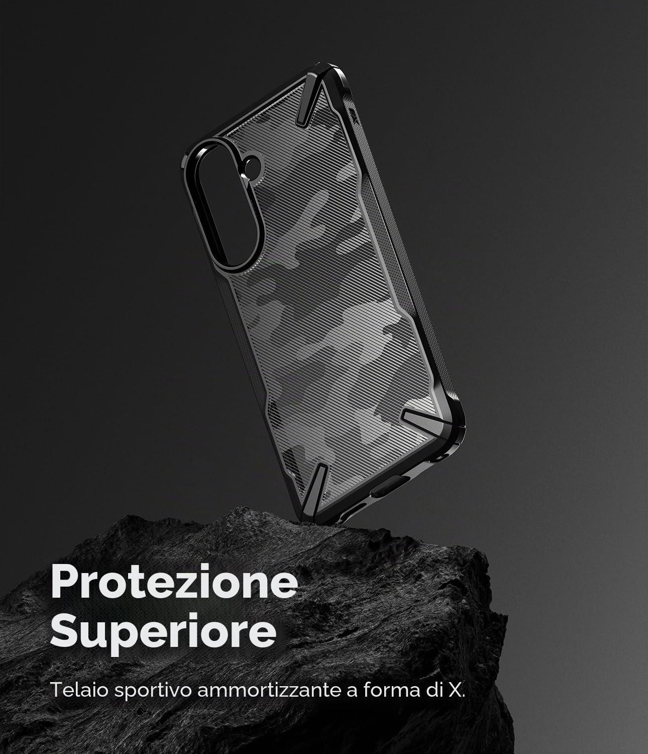 Ringke Fusion X Galaxy A57 cover Camo Black antishock