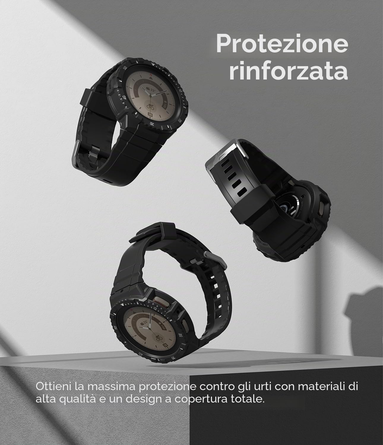 Ringke Fusion X Guard cover Galaxy Watch 5 Pro nera cinturino