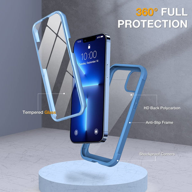 Redpepper iPhone 13 Pro cover trasparente con vetro 9H