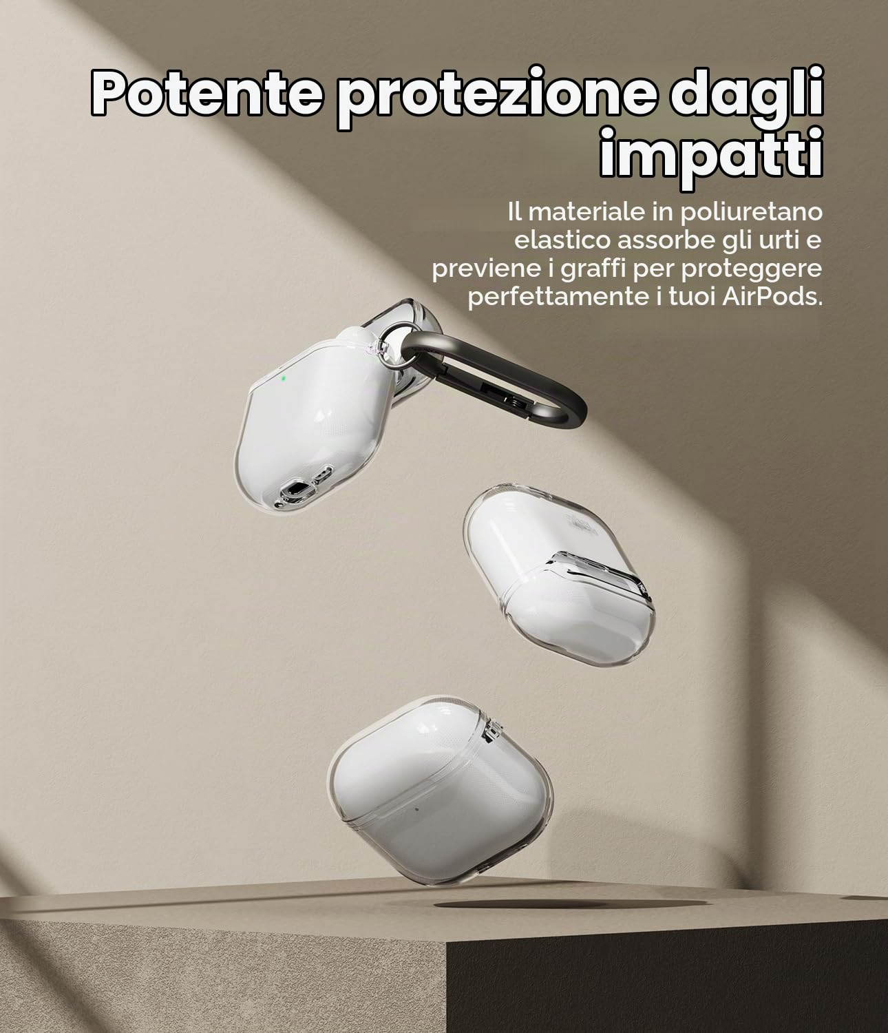 Ringke Air Cover AirPods 4 custodia Clear TPU