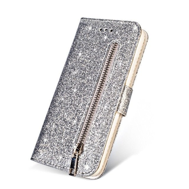 Redpepper Galaxy S10 Plus cover portafoglio glitter carte