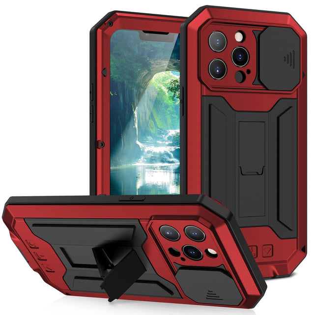 Redpepper iPhone 13 Pro Max cover alluminio nera heavy duty