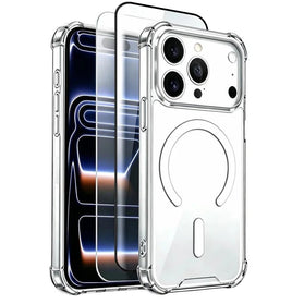 Redpepper iPhone 18 Pro Max Cover Glitter Magnetica con Vetro