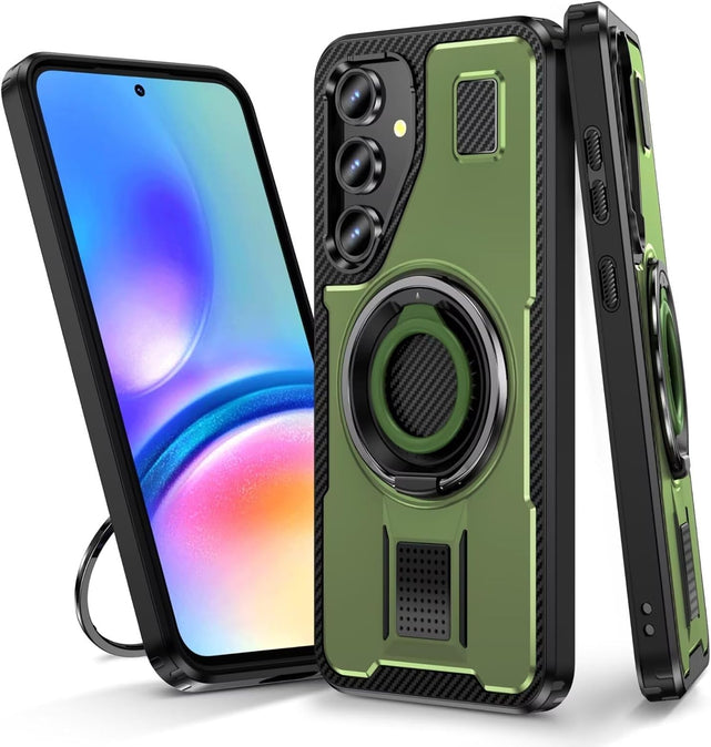 Redpepper Galaxy S24 Plus S25 Plus cover verde con stand ad anello