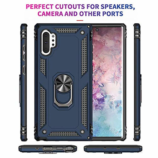 Redpepper Note 10 Plus Custodia Blu Stand Militare