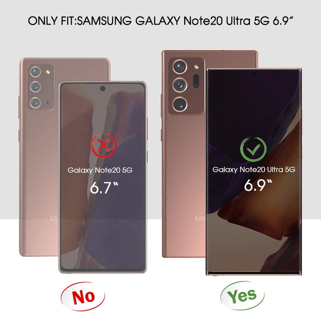 Redpepper Galaxy Note 20 Ultra cover portafoglio pelle nero