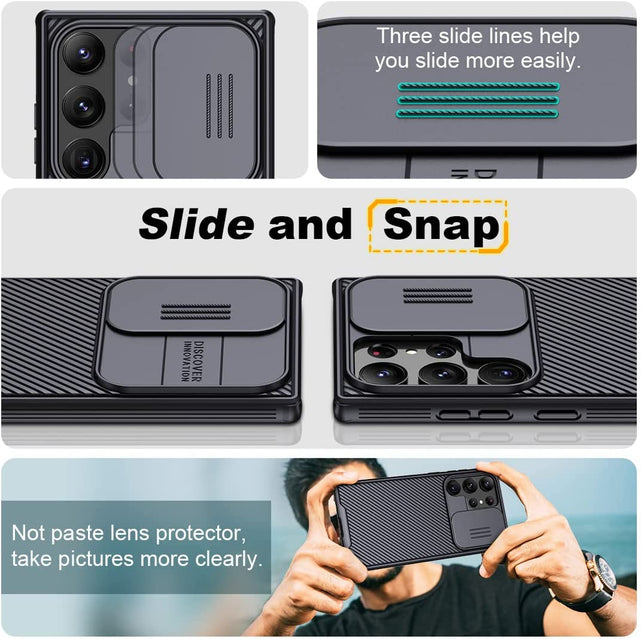Redpepper Galaxy Cases cover Galaxy S23 Ultra 6.8 nero copri camera