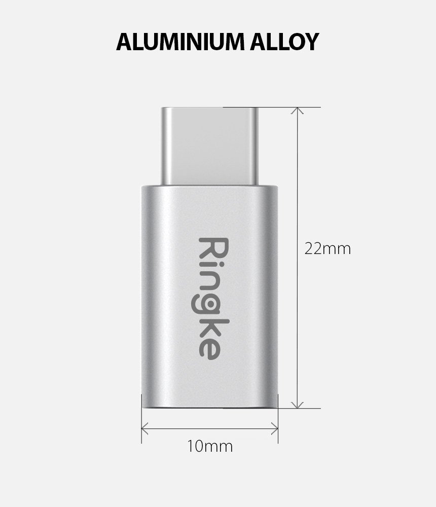 Ringke Adapter Lightning USB-C ricarica Silver 3 pezzi