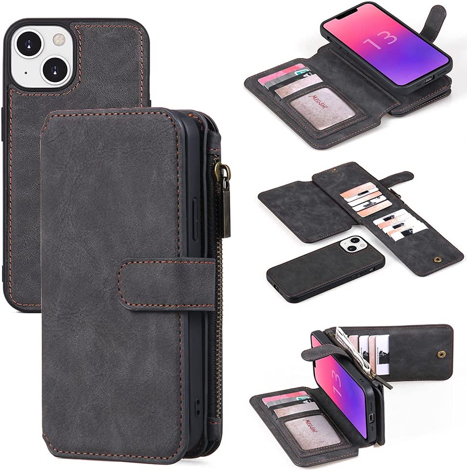 Redpepper iPhone 13 Pro Max custodia portafoglio marrone