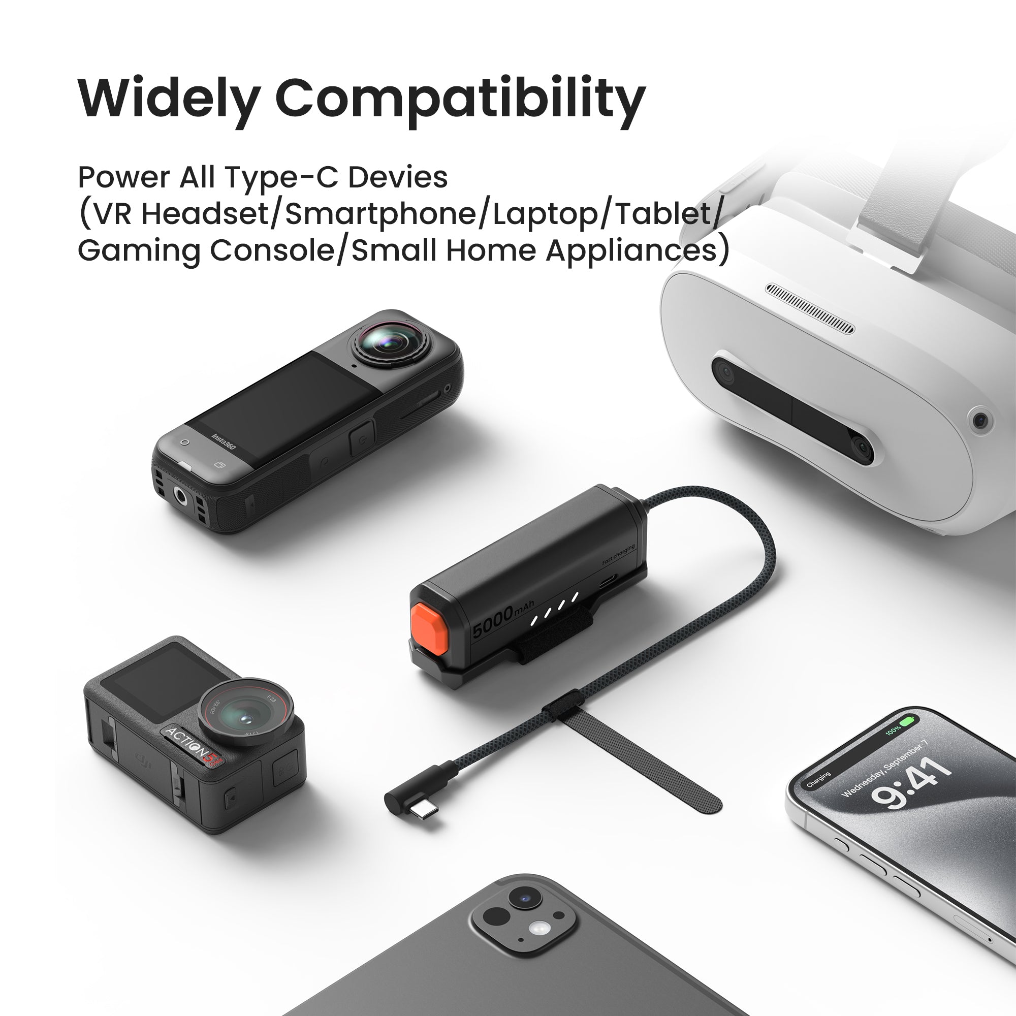 KIWI Design P5000 VR Power Bank batteria 5000mAh USB-C 105g