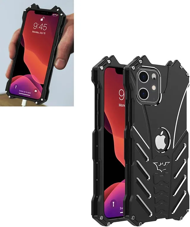 Redpepper iPhone 11 Bumper Cover metallo alluminio nera 6.1 antiurto