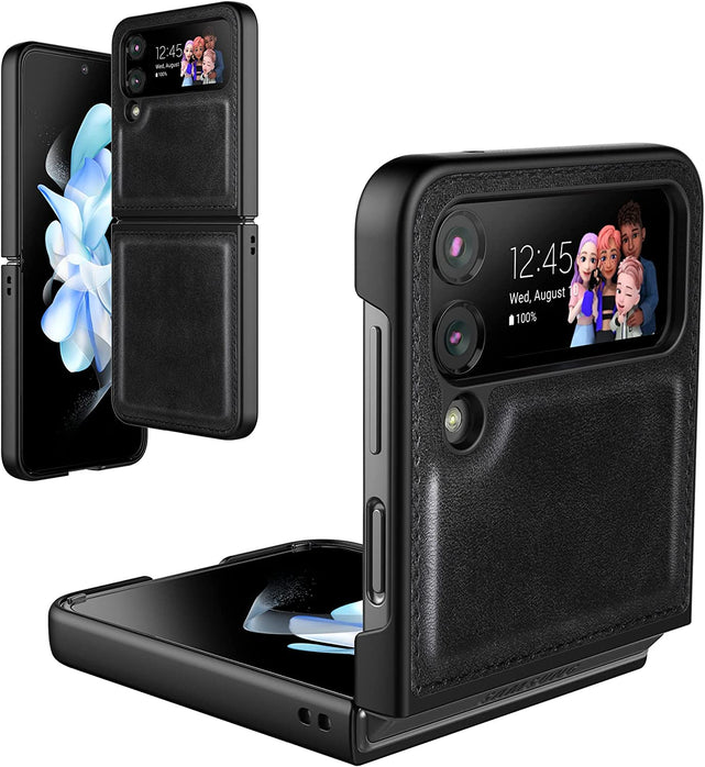 Redpepper Galaxy Cases Z Flip 4 cover pelle sottile nera
