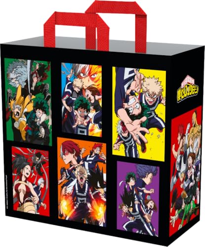 Konix My Hero Academia borsa spesa 40x45x20 nera riciclata