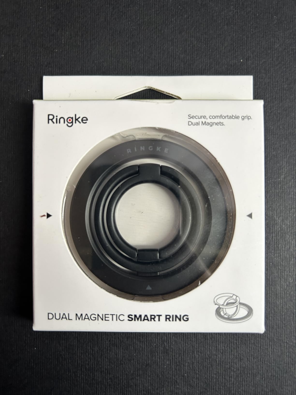 Ringke Ring Anello Magnetico Smartphone Argento Stand Presa N52