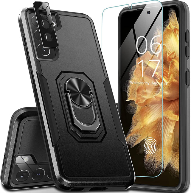 Redpepper Galaxy S21 5G cover anello stand vetro 9H