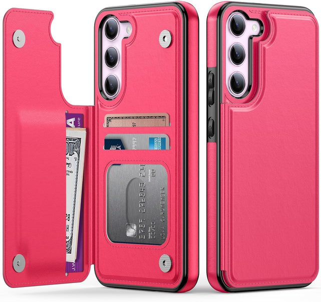 Redpepper Galaxy S25 custodia portafoglio pelle blu stand carte