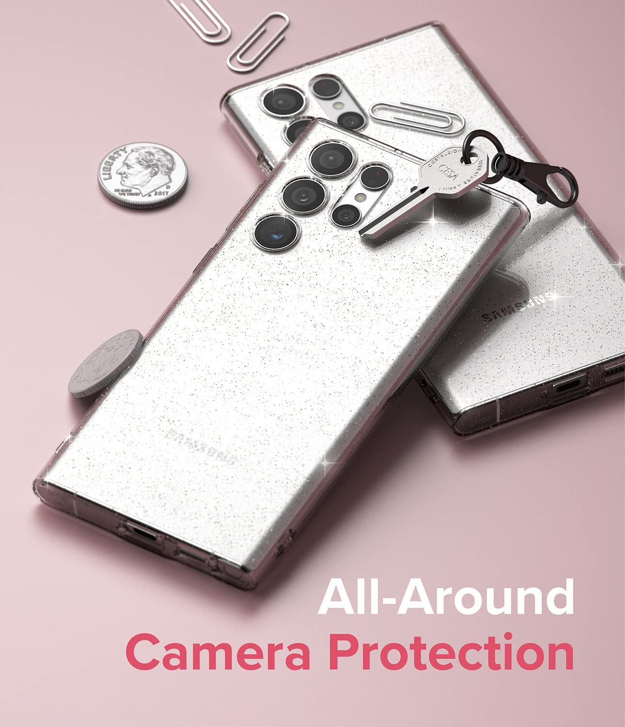 Ringke Air cover Samsung S22 Ultra TPU Glitter Clear