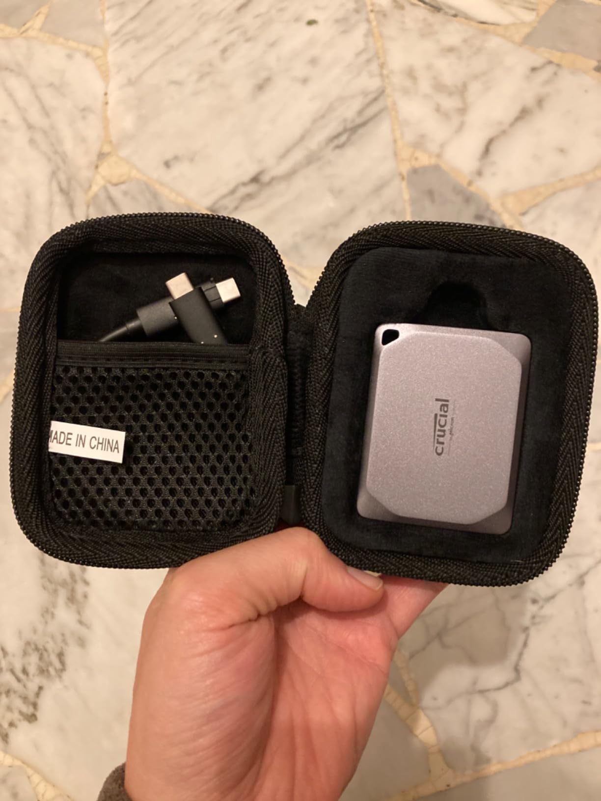 Aenllosi SSD Case custodia Crucial X9/X10 Pro nero EVA