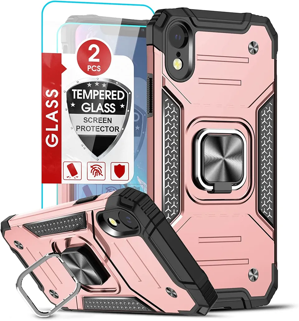 Redpepper iPhone XR Cover Rossa Anello Antiurto 6.1"