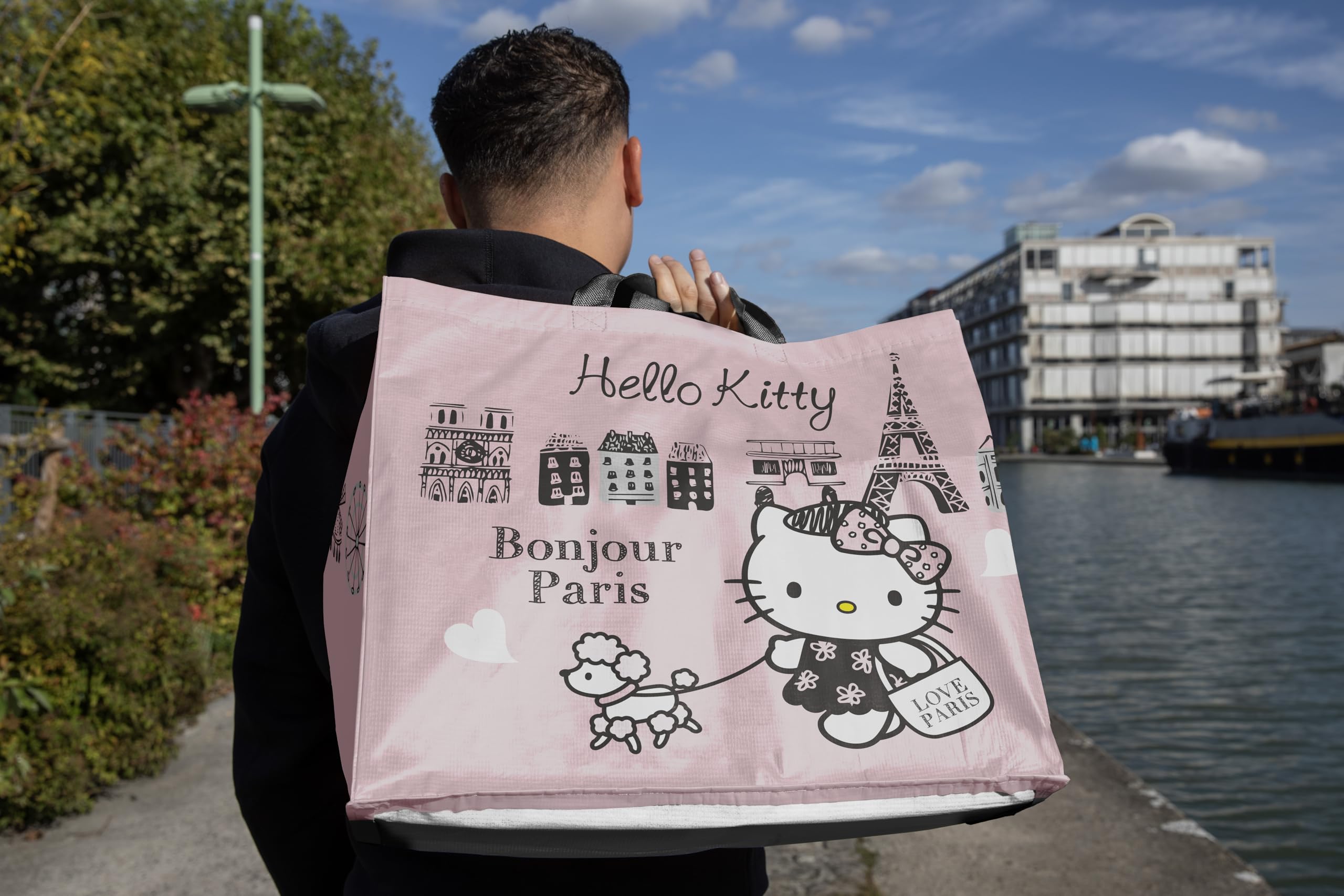 Konix Hello Kitty Borsa Shopper M 40x45x20 cm Rosa